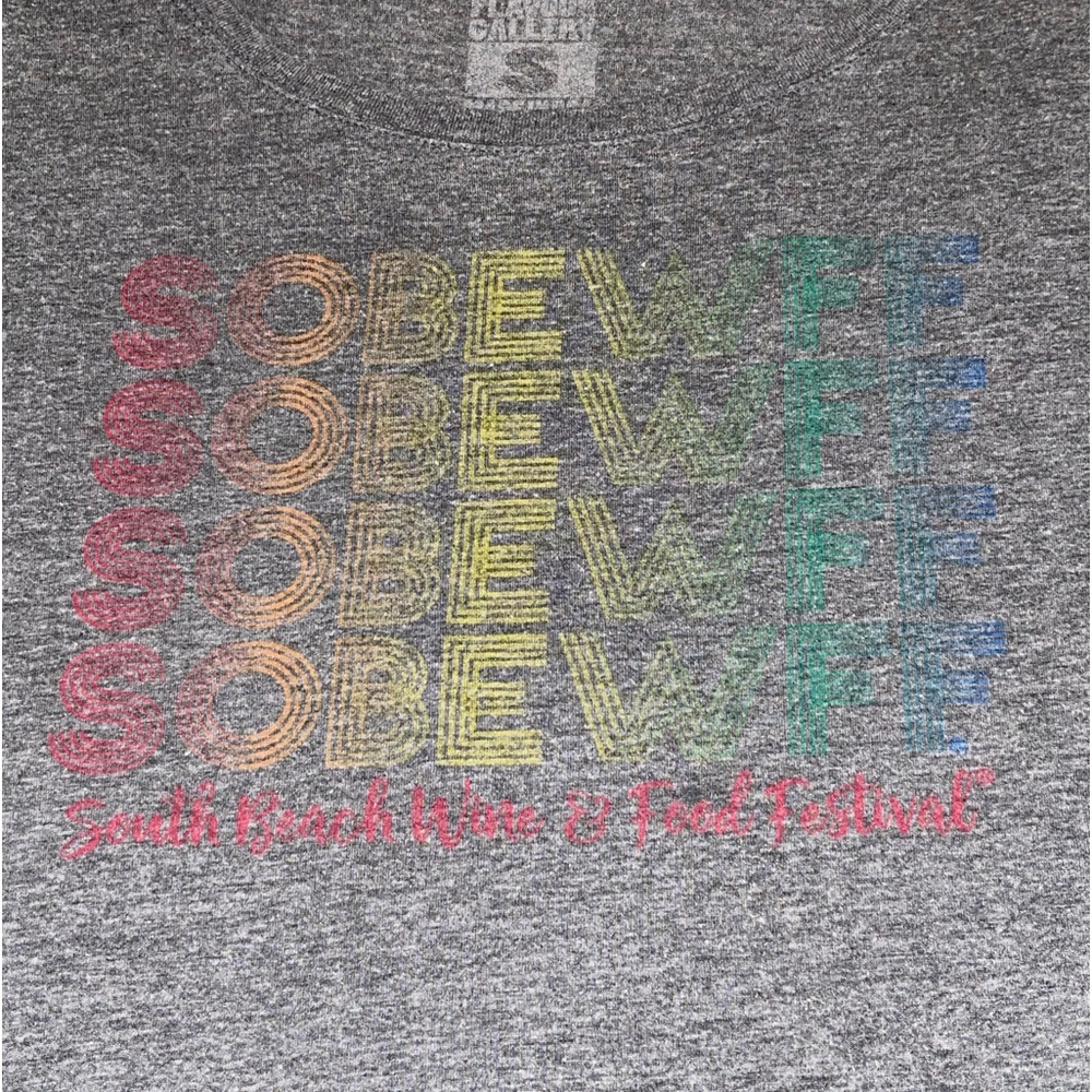 SOBEWFF South Beach Wine & Food Festival T-shirt Retro Rainbow 🌈 Graphic